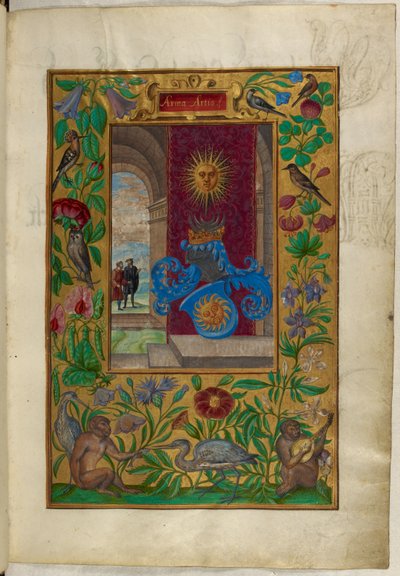 Ms Harley 3469, f.2 Two Golden Suns, z „Splendor Solis” Salomona Trismosina autorstwa German School