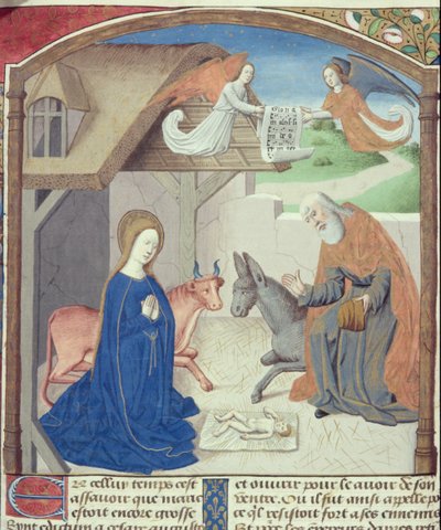 Pani Hunter 36 f.55v Święta Rodzina, z Vita Christi, przez Ludolfa Saksonii, ok. 1300-7778 autorstwa German School
