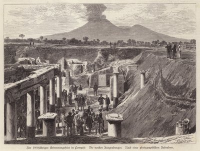 Nowe wykopaliska w Pompejach we Włoszech (grafika) autorstwa German School