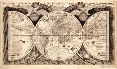 Nowy świat, z „Tabli Rudolfina” Johannesa Keplera, 1627-30 autorstwa German School