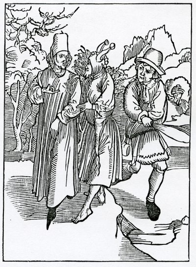 O głosie nieuprzejmości i głupoty, który wynika z tego, ilustracja z angielskiego przekładu „Statek głupców” Aleksandra Barclay