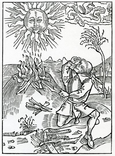 O tych, którzy głupkowato mówili przeciwko dziełom Bożym, ilustracja z angielskiego przekładu „Statek głupców” Aleksandra Barclay