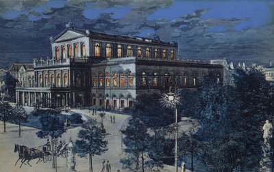 Opera House, Hanower, Niemcy (druk kolorowy) autorstwa German School
