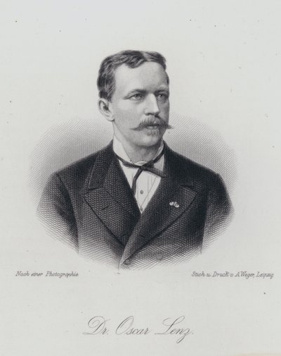 Oskar Lenz, niemiecko-austriacki geolog i mineralog (rytownictwo) autorstwa German School