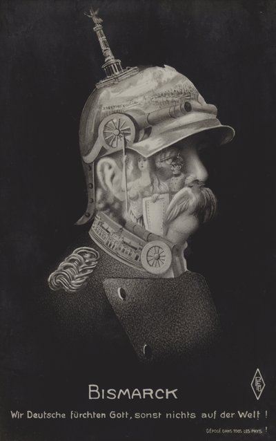 Otto von Bismarck, niemiecki mąż stanu (zdjęcie czarno-białe) autorstwa German School