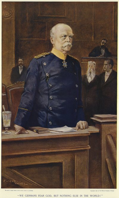 Otto von Bismarck podczas przemówienia do Reichstagu autorstwa German School