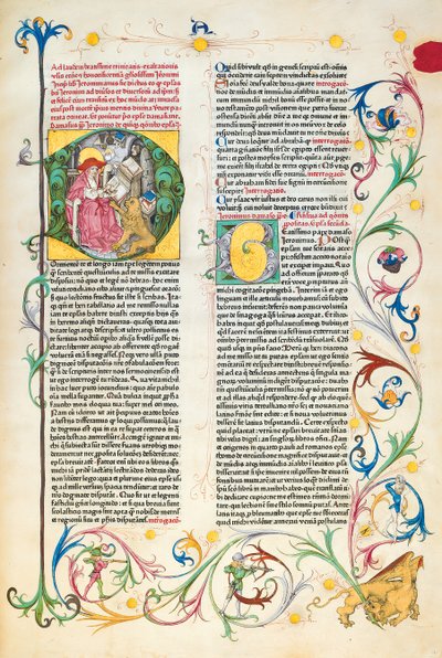 Strona z Epistolae Hieronymus, listów i traktatów św. Hieronima, pod redakcją Adrianusa Brielisa autorstwa German School