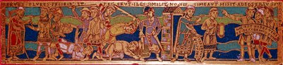 Przypowieść o pracownikach winorośli lub przypowieść o pracownikach godziny jedenastej. Tabliczka emaliowana na miedzi. Szkoła Rhenane. XII wiek. Florencja, Nazionale Museo del Bargello autorstwa German School