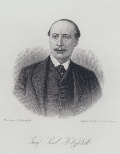 Paul von Hatzfeldt, niemiecki dyplomata i polityk (grafika) autorstwa German School