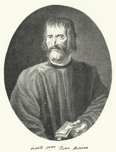 Pietro Aretino, włoski poeta i pisarz (grafika) autorstwa German School