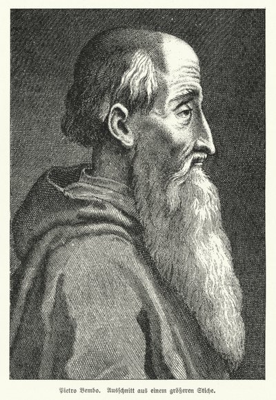 Pietro Bembo , włoski uczony, poeta, kardynał i członek Rycerzy Szpitalników (lito) autorstwa German School