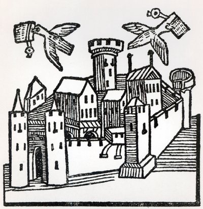 Poczta gołębi, 1488 autorstwa German School