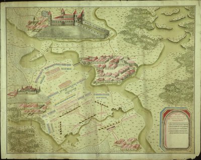 Plan bitwy pod Mollwitz 10 kwietnia 1741 r. autorstwa German School