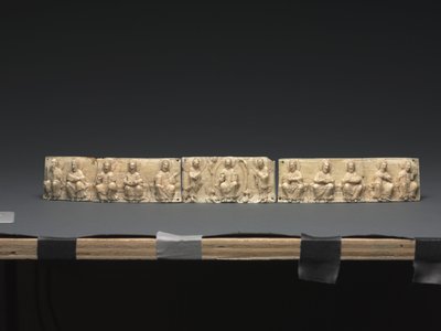 Tablica z przenośnego ołtarza: Chrystus i apostołowie, Dolina Dolnego Renu, 1050-1100 autorstwa German School