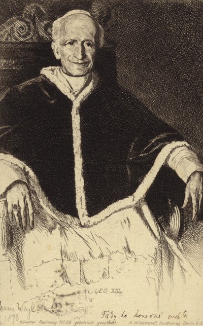 Papież Leon XIII autorstwa German School