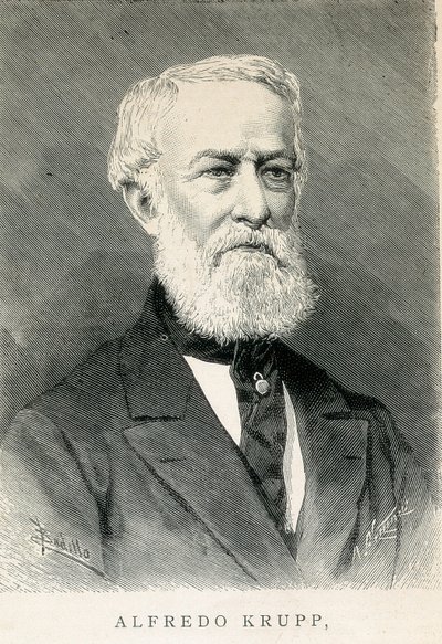 Portret Alfreda KRUPP (1812-1887), niemieckiego przemysłowca hutniczego autorstwa German School