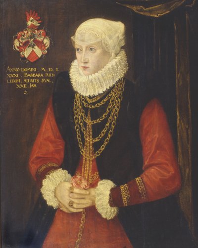 Portret Barbary Ridler, 1581 autorstwa German School