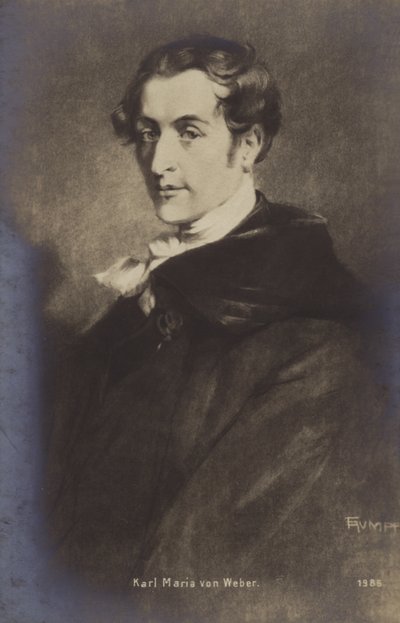 Portret Carla Marii von Weber autorstwa German School