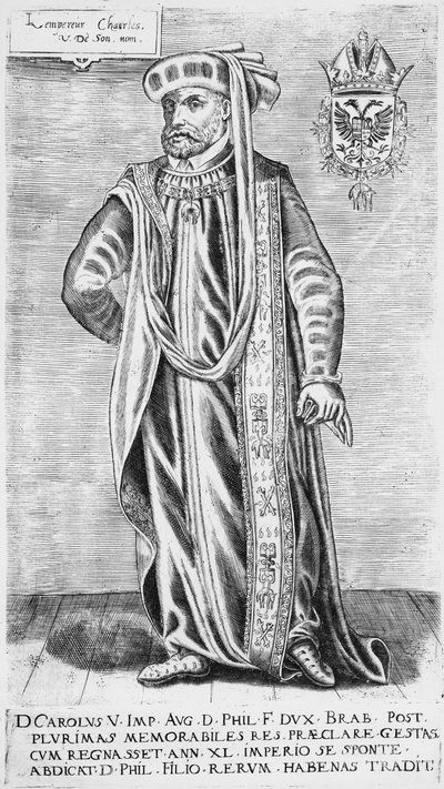 Portret Karola V (1500-1558), Świętego Cesarza Rzymskiego autorstwa German School
