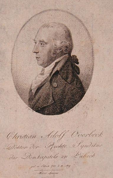 Portret Christiana Adolfa Overbecka (1755-1821) (grafika) autorstwa German School