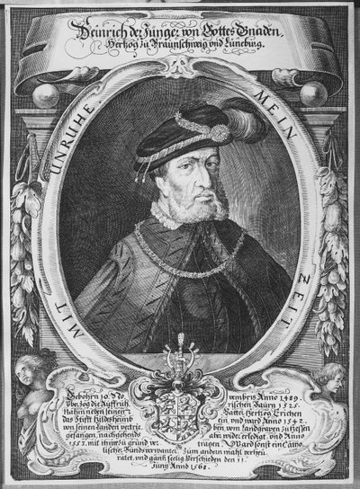 Portret Henryka Młodszego (1489-1568), księcia Brunszwiku i Lüneburg autorstwa German School
