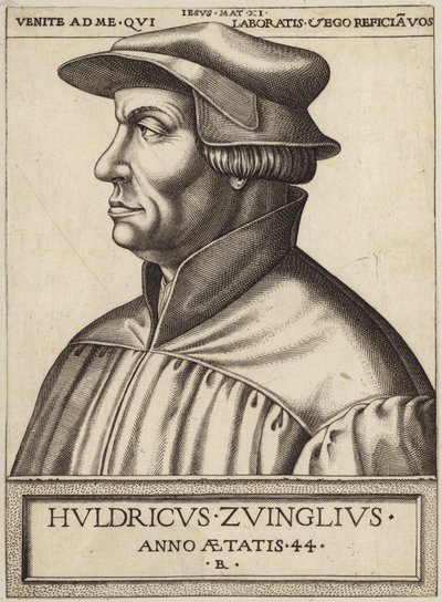 Portret Huldrycha Zwingli autorstwa German School