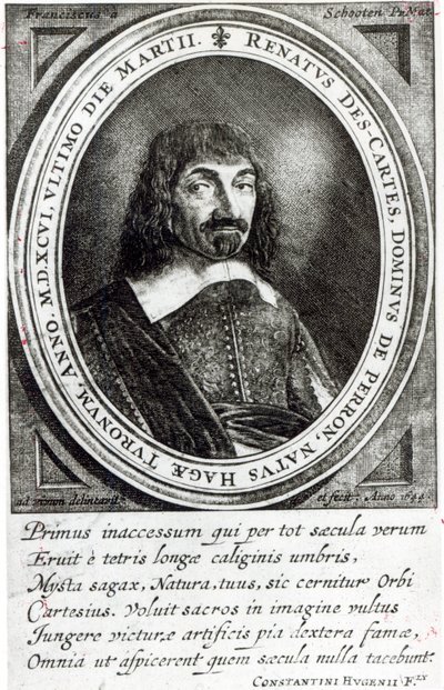 Portret Rene Kartezjusza, 1644 autorstwa German School