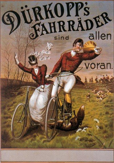 Plakat reklamujący rowery „Durkopp” autorstwa German School