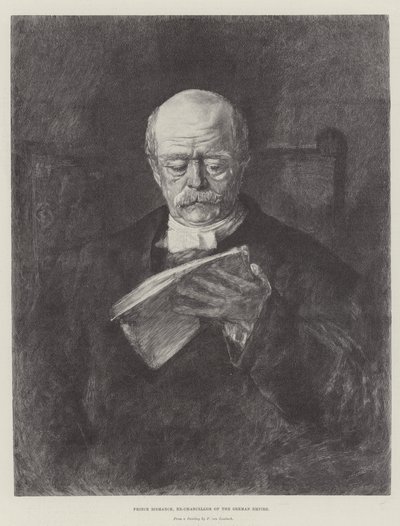 Książę Bismarck, były kanclerz Cesarstwa Niemieckiego (grafika) autorstwa German School