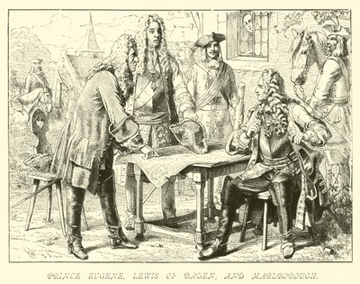 Książę Eugene, Lewis z Baden i Marlborough autorstwa German School