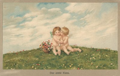 Pocałunek Putti autorstwa German School