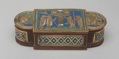 Cyborium, ok.1170-1180 (pozłacana miedź, emalia champlevé i cloisonné, rdzeń drewniany (nowoczesny)) autorstwa German School
