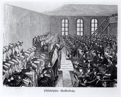 Spotkanie kwakrów, Filadelfia, z "Nord Amerika" Hesse-Warburg, 1888 r. autorstwa German School