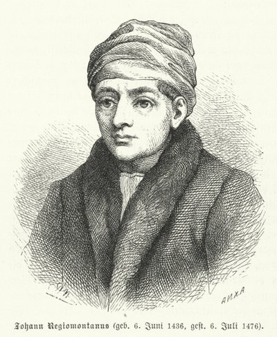 Regiomontanus , niemiecki matematyk i astronom Renesansu (grafika) autorstwa German School
