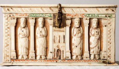 Relikwiarz, Kolonia, Niemcy, ok.1150 (drewno i kość słoniowa) autorstwa German School