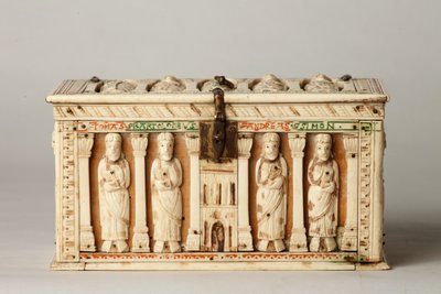 Relikwiarz, Kolonia, Niemcy, ok.1150 (drewno i kość słoniowa) autorstwa German School