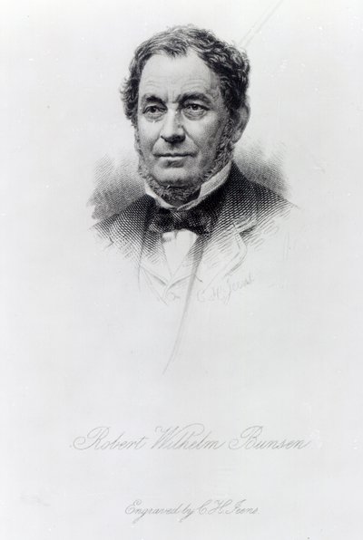 Robert Wilhelm Bunsen, grawerowane przez CH Jeens autorstwa German School