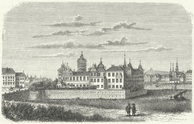 Pałac Królewski w Sztokholmie w XVII wieku (rycina) autorstwa German School