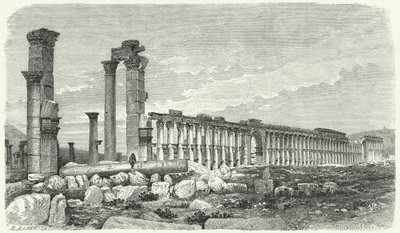Ruiny miasta Palmyra, Syria (rycina) autorstwa German School