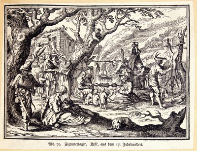 Ludność wiejska w średniowieczu. Grawerowanie niemieckie z XVIII wieku. Anonimowy. Biblia sztuki dekoracyjnej. autorstwa German School