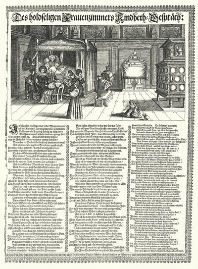 Wiersz satyryczny o plotkach kobiet (grafika) autorstwa German School