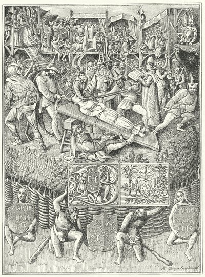 Scena ze średniowiecznego misterium autorstwa German School