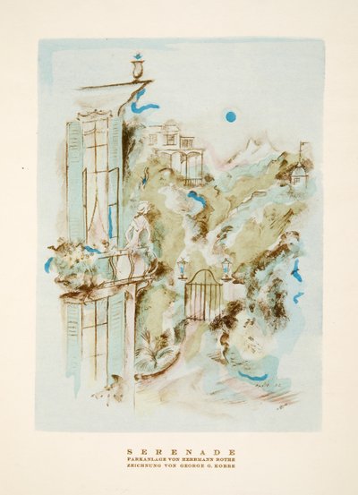 Serenada ze Stylu, pub.1922 (druk pochoir) autorstwa German School