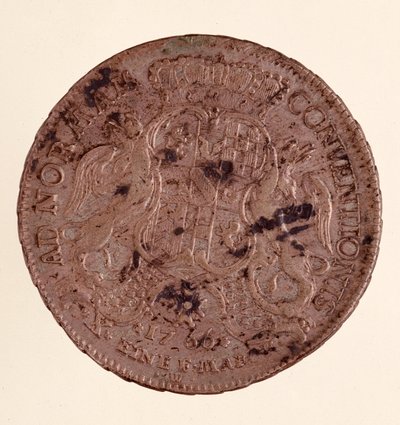 Talar srebrny (taler) Karola Fryderyka, Wielkiego Księcia Badenii (1728-1811) (Karol I Badeński) 1766 Śr. 3,9 cm Neapol, muzeum archeologiczne autorstwa German School