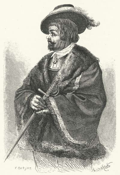 Sir Thomas, Lord Fairfax, głównodowodzący armii parlamentarnej w angielskiej wojnie domowej (rycina) autorstwa German School