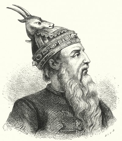 Skanderbeg, albański szlachcic i dowódca wojskowy (grafika) autorstwa German School