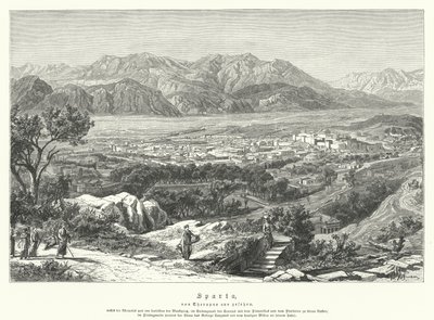 Sparta, Starożytna Grecja (rycina) autorstwa German School