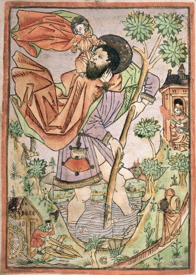 Św. Krzysztof: niemiecki, ok. 1470 autorstwa German School