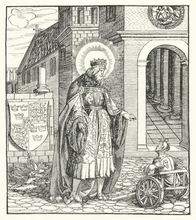 Św. Edward Wyznawca, król Anglii (rycina) autorstwa German School