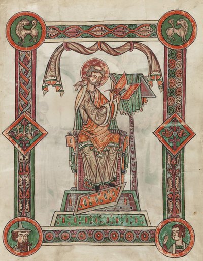 Św. Grzegorz jako Autor, 1181-1200 autorstwa German School